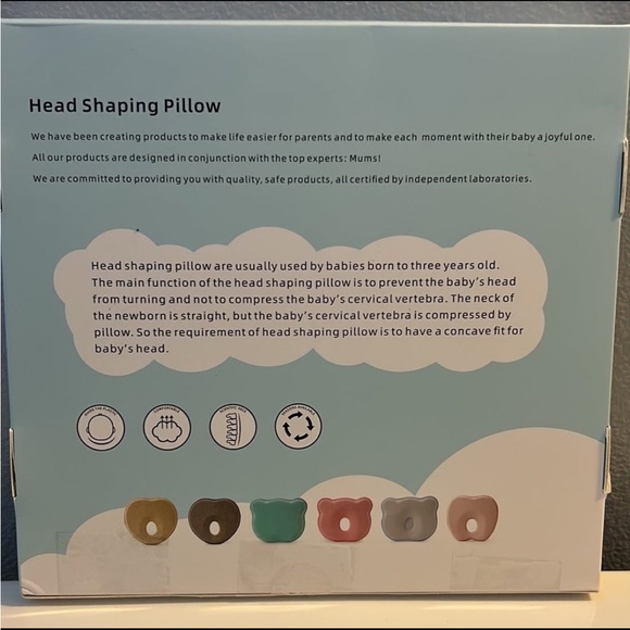 NIB 2 Head Shaping Pillow Memory Foam Pink - Picture 2 of 5